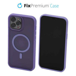 FixPremium - Coque transparente sMagSafe pour iPhone 13 Pro Max, violette