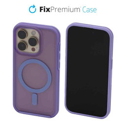 FixPremium - Coque transparente sMagSafe pour iPhone 14 Pro, violette