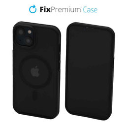 FixPremium - Coque transparente sMagSafe pour iPhone 13, noir givré