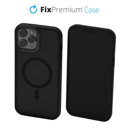 FixPremium - Coque transparente sMagSafe pour iPhone 13 Pro Max, noir givré