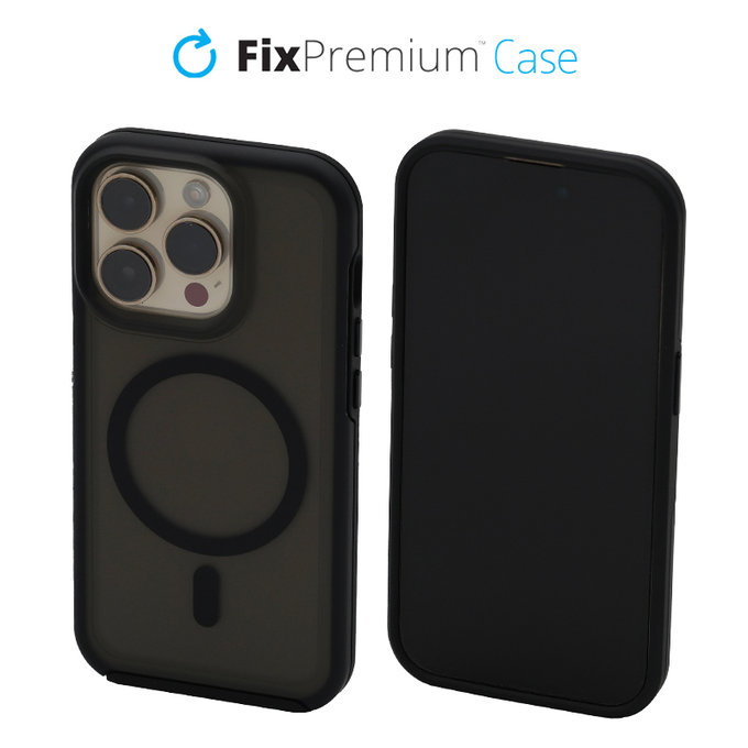 FixPremium - Coque transparente avec MagSafe pour iPhone 14 Pro, frost black