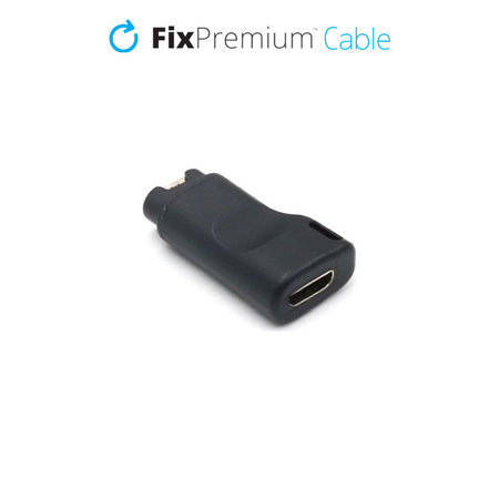 FixPremium - Réduction du connecteur Micro-USB vers Garmin pour Montre, noir