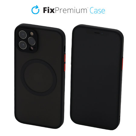 FixPremium - Étui Matte avec MagSafe pour iPhone 12 Pro, noir