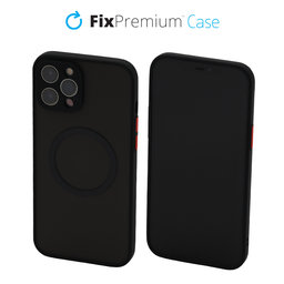 FixPremium - Étui Matte avec MagSafe pour iPhone 12 Pro Max, noir