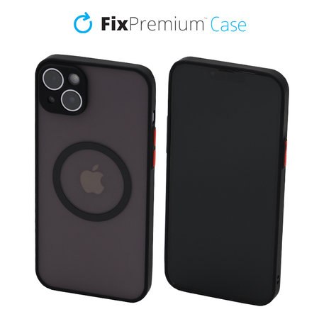 FixPremium - Étui Matte avec MagSafe pour iPhone 13 mini, noir