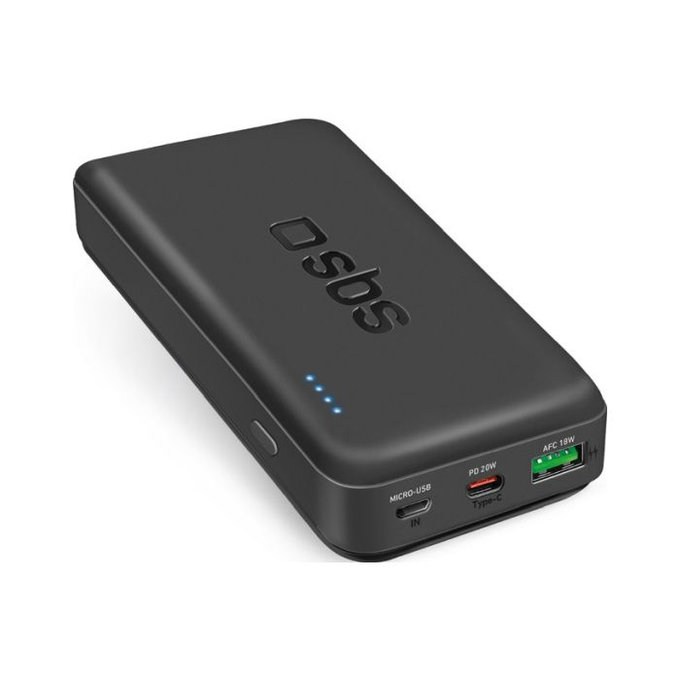 SBS - PowerBank 20 000 mAh, USB-C, USB PowerDelivery 20W, noir