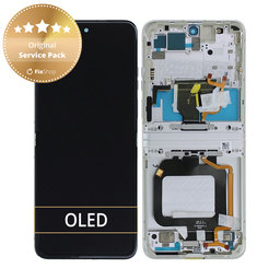 Motorola Razr 40 - Écran LCD + Ecran Tactile + Cadre (Vanilla Cream) - 5D68C22835 Genuine Service Pack