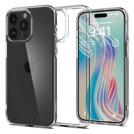 Spigen - Étui Ultra Hybrid pour iPhone 15 Pro Max, Crystal Clear