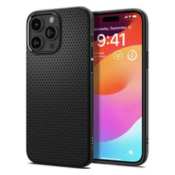 Spigen - Étui Liquid Air pour iPhone 15 Pro, Matte Black