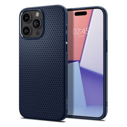 Spigen - Étui Liquid Air pour iPhone 15 Pro, Navy Blue