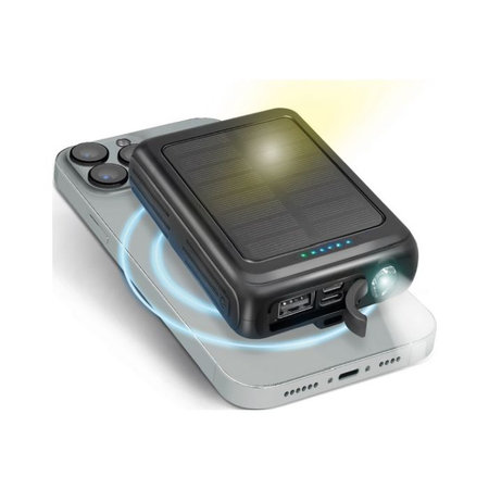 SBS - MagSafe PowerBank Solar 5000 mAh, noir