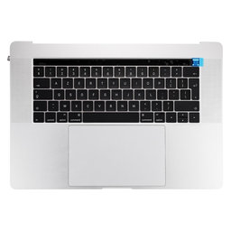 Apple MacBook Pro 15" A1707 (Late 2016 - Mid 2017) - Cadre de clavier supérieur + clavier UK + microphone + trackpad + haut-parleurs (Silver)