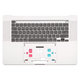Apple MacBook Pro 16" A2141 (2019) - Cadre de clavier supérieur + clavier UK (Silver)