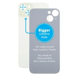 Apple iPhone 15 Plus - Verre du boîtier arrière avec plus grand trou pour l'appareil photo (Yellow)