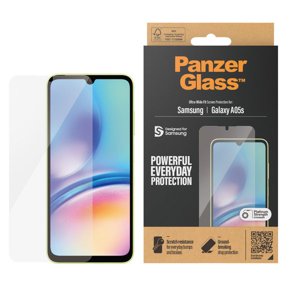 Verre trempé UWF pour Samsung Galaxy A05s, Clair, PanzerGlass