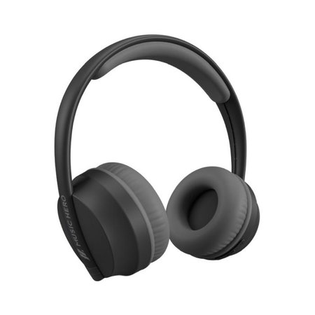 Music Hero - Stereo Casque sans fil Skidup avec un micro, noir