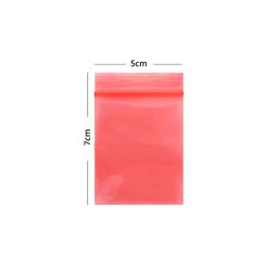 ESD Sac Antistatique à Fermeture Éclair (Rouge) - 5x7cm 100pcs