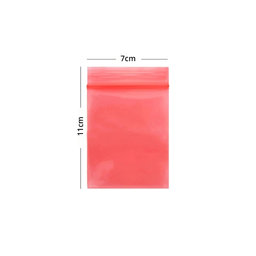 ESD Sac Antistatique à Fermeture Éclair (Rouge) - 7x11cm 100pcs