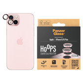 Protection d'objectif de caméra Hoops pour iPhone 15/15 Plus, Rose, PanzerGlass