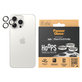 Protection d'objectif de caméra Hoops pour iPhone 15 Pro/15 Pro Max, White Metal, PanzerGlass