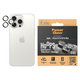 Protection d'objectif de caméra Hoops pour iPhone 15 Pro/15 Pro Max, White Titanium, PanzerGlass