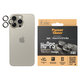 Protection d'objectif de caméra Hoops pour iPhone 15 Pro/15 Pro Max, Natural Titanium, PanzerGlass