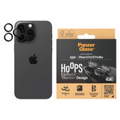 Protection d'objectif de caméra Hoops pour iPhone 15 Pro/15 Pro Max, Black Titanium, PanzerGlass