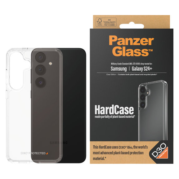 Étui HardCase D3O pour Samsung Galaxy S24+, Transparent, PanzerGlass