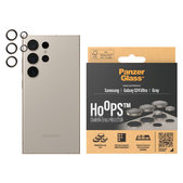 Protection d'objectif de caméra Hoops pour Samsung Galaxy S24 Ultra, Gris, PanzerGlass