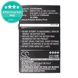 Apple iPad 3, iPad 4 - Batterie 969TA110H, A1389, 616-0593 11500mAh HQ