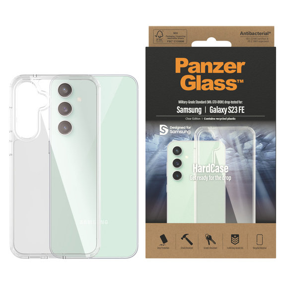 Étui HardCase AB pour Samsung Galaxy S23 FE, Transparent, PanzerGlass
