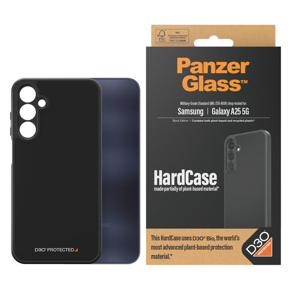 Étui HardCase D3O pour Samsung Galaxy A25 5G, Noir, PanzerGlass