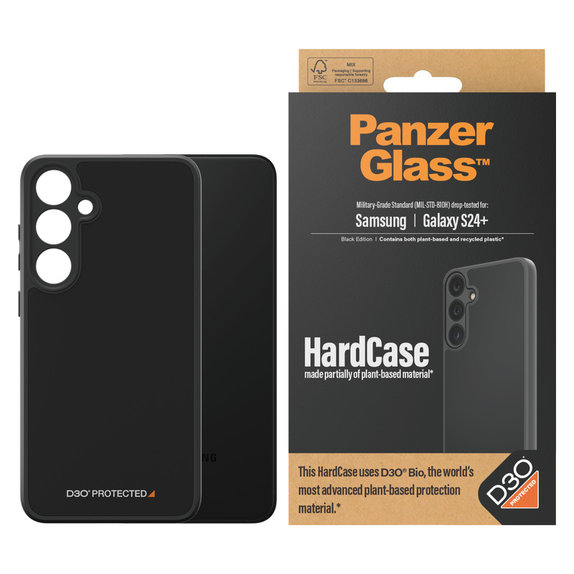 Étui HardCase D3O pour Samsung Galaxy S24+, Noir, PanzerGlass