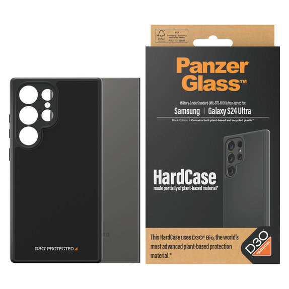 Étui HardCase D3O pour Samsung Galaxy S24 Ultra, Noir, PanzerGlass