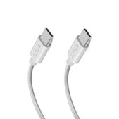 SBS - Câble tressé USB-C/USB-C, PD, 240W, 2m, blanc