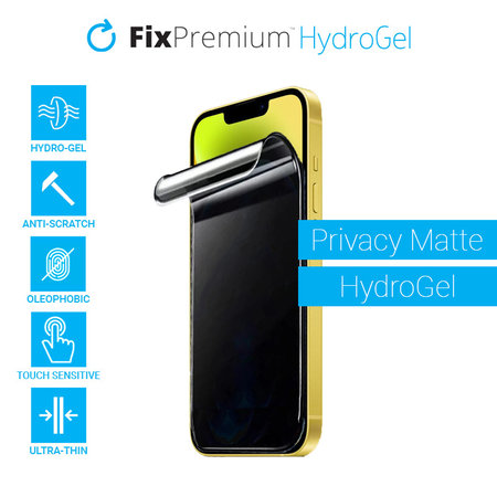 FixPremium - Privacy Matte Screen Protector pour Apple iPhone 13, 13 Pro et 14