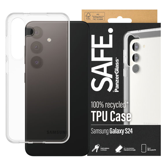 Étui TPU pour Samsung Galaxy S24, Transparent, SAFE by PanzerGlass