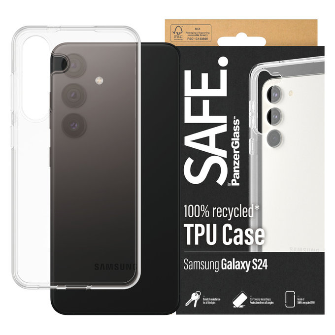 Étui TPU pour Samsung Galaxy S24, Transparent, SAFE by PanzerGlass