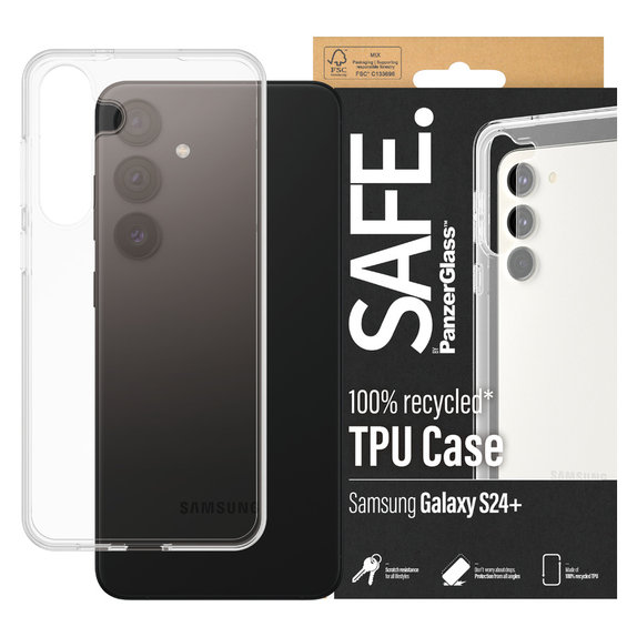 Étui TPU pour Samsung Galaxy S24+, Transparent, SAFE by PanzerGlass