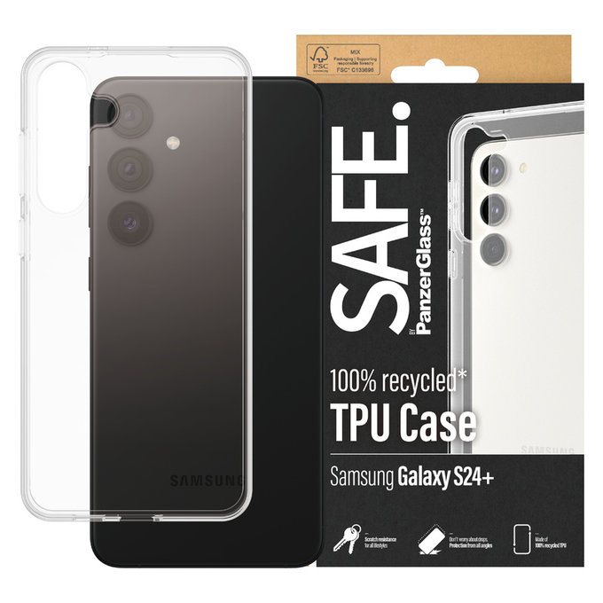 Étui TPU pour Samsung Galaxy S24+, Transparent, SAFE by PanzerGlass