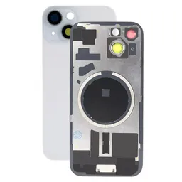 Apple iPhone 15 - Verre du boîtier arrière + Verre de la caméra + Cadre en métal + Aimant MagSafe (Blue)