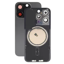 Apple iPhone 15 Pro - Verre du boîtier arrière + Verre de la caméra + Cadre en métal + Aimant MagSafe (Black Titanium)