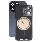 Apple iPhone 15 Pro - Verre du boîtier arrière + Verre de la caméra + Cadre en métal + Aimant MagSafe (Blue Titanium)