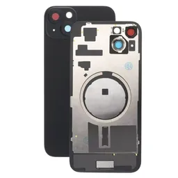 Apple iPhone 15 Plus - Verre du boîtier arrière + Verre de la caméra + Cadre en métal + Aimant MagSafe (Black)