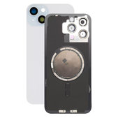 Apple iPhone 15 Plus - Verre du boîtier arrière + Verre de la caméra + Cadre en métal + Aimant MagSafe (Blue)