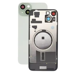 Apple iPhone 15 Plus - Verre du boîtier arrière + Verre de la caméra + Cadre en métal + Aimant MagSafe (Green)