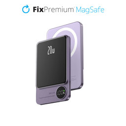 FixPremium - MagSafe PowerBank avec LCD 5000mAh, violet