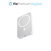 FixPremium - MagSafe PowerBank avec Support 5000mAh, blanc