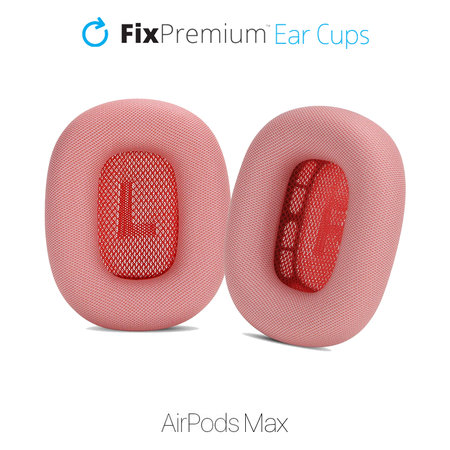 FixPremium - Écouteurs de Remplacement pour Apple AirPods Max (Eco-Leather), rouge