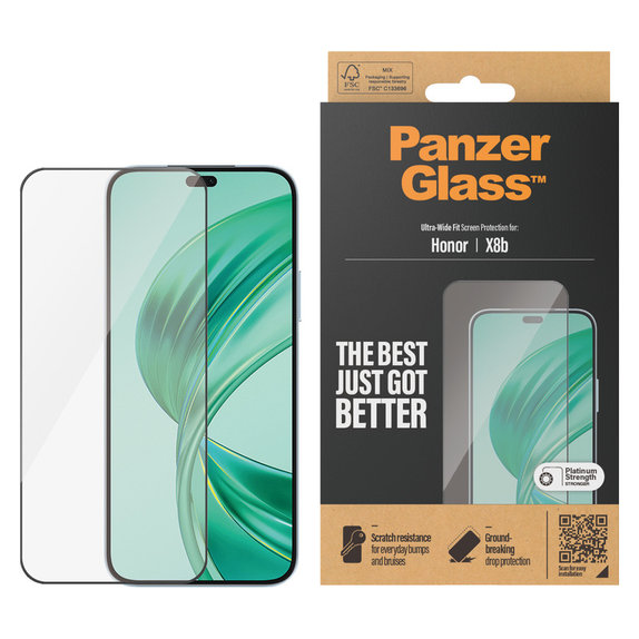 Verre trempé UWF pour Honor 90 Smart, Noir, PanzerGlass